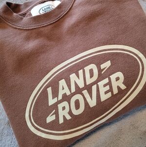 LAND ROVER BROWN UNISEX ADULT SWEATSHIRT SIZE XS EUC SUV AUTOMOBILE CLASSIC